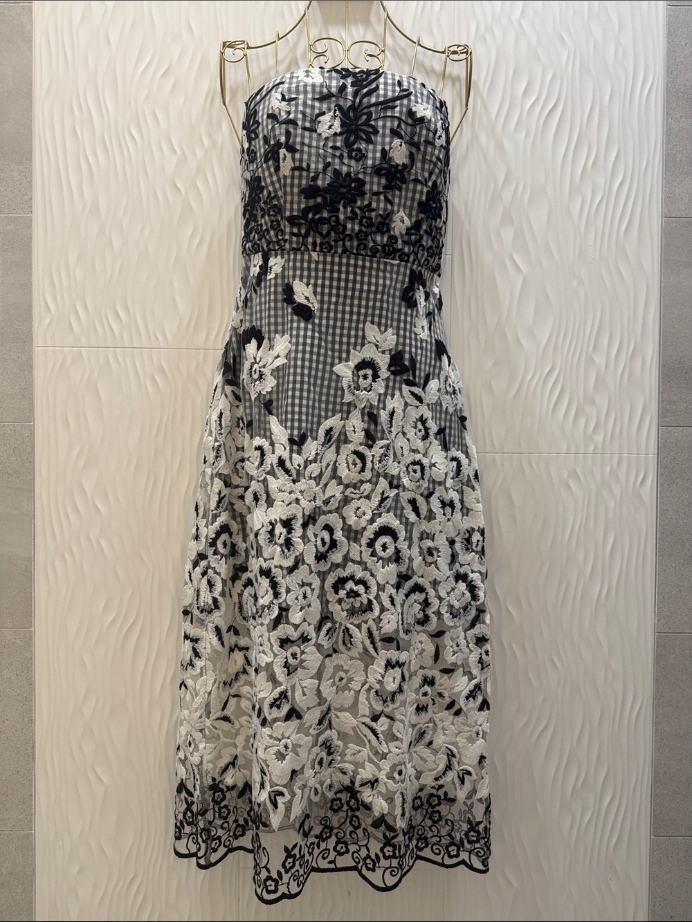 Sam Edelman Strapless Floral Midi Dress